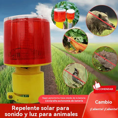 🔥🔥Luz de advertencia solar La luz de señal de torre ahuyenta eficazmente a los ladrones y animales salvajes