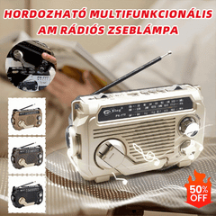 🏕️Hordozható multifunkcionális AM rádiós zseblámpa