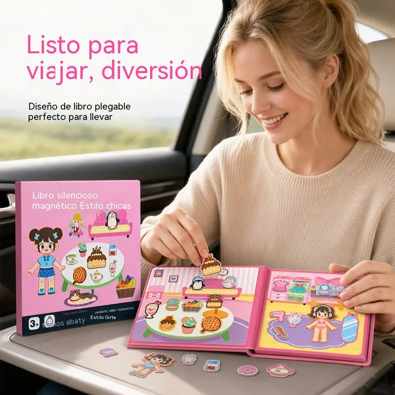 🧲 Libro de Actividades Magnético para Niños | Juegos Creativos, Escenas Interactivas y Diversión Sin Pantallas