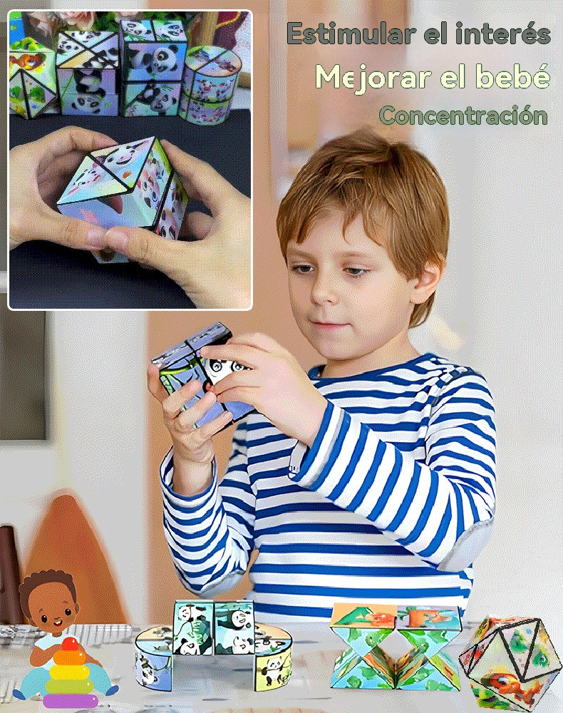 🔥【Compra 3, llévate 3 gratis】Cubo de Rubik con deformación geométrica, rompecabezas 3D, bloques de construcción🧩Precio medio desde 5 euros