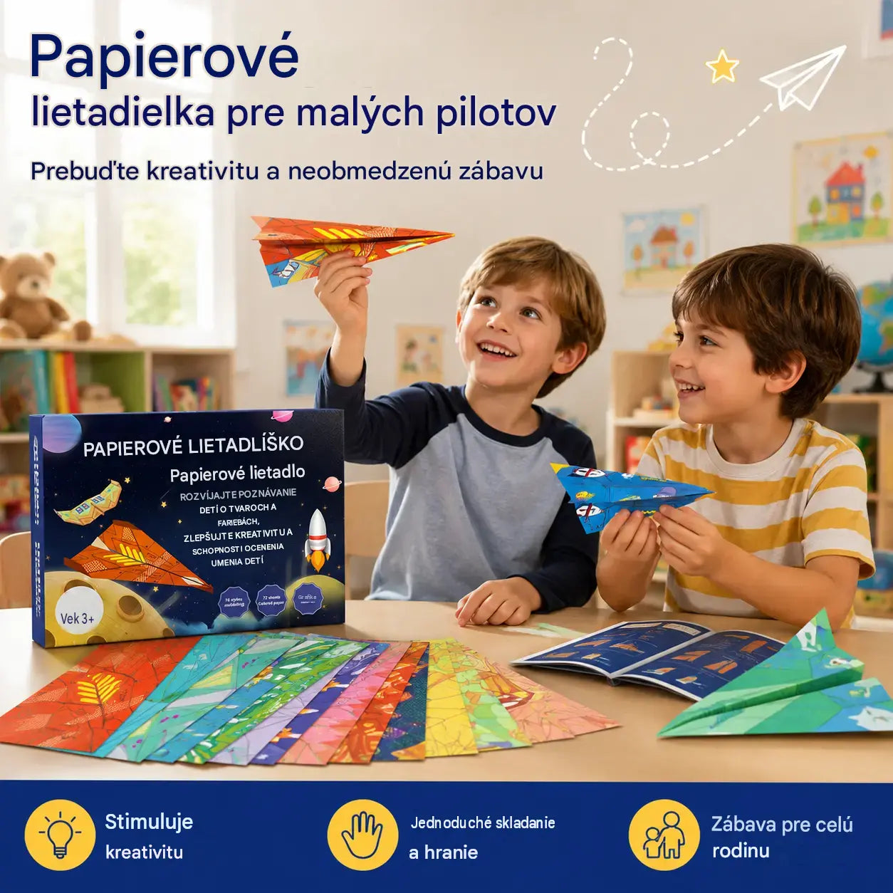 ⏳Časovo obmedzená ponuka: 50% zľava⏰ Detská kreatívna sada na výrobu papierových lietadiel🗞️🛩️