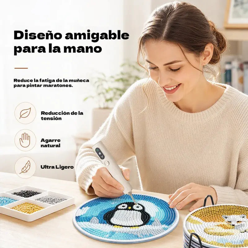 Bolígrafo eléctrico recargable con punta de diamante