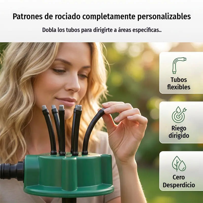 🌿 Aspersor de Jardín 360° Ajustable | Riego Fácil y Preciso para Plantas y Césped 💧