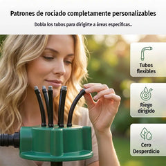 🌿 Aspersor de Jardín 360° Ajustable | Riego Fácil y Preciso para Plantas y Césped 💧