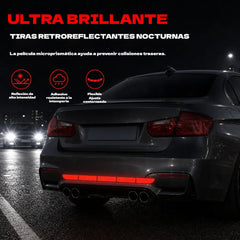✨🚗 ¡Llaman la atención al instante! Tiras protectoras reflectantes de alto brillo para parachoques.