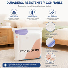 👕📦【5 piezas】Bolsas de compresión para guardar ropa, no requieren vacío, diseño reforzado.