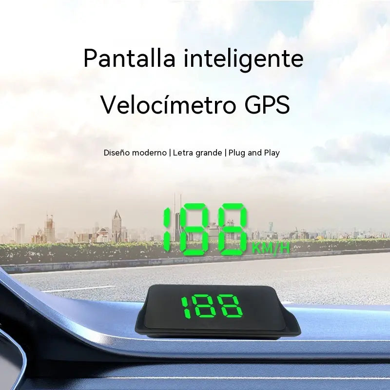 🚗✨ HUD GPS para Coche | Pantalla Digital de Velocidad con Proyección en Parabrisas