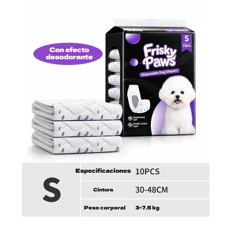 🐶💧 Pañales desechables para mascotas: súper absorbentes, transpirables y cómodos, mantienen a tu perro o gato seco y feliz 🐱✨
