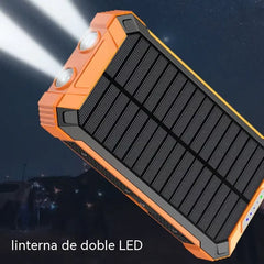 🔋【20000 mh】☀️🔦 Powerbank Solar Portátil con Linterna LED | Carga Inalámbrica y Energía Siempre Disponible 🔋