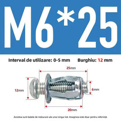 【100 piezas】Tuerca de tapa de tornillo de expansión M4M5M6 Tuerca de remache