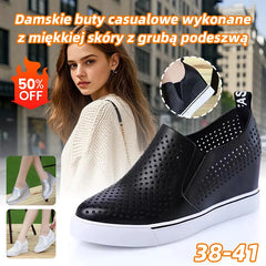 🔥【34-41】🔥Lato 2026 damskie buty na co dzień z miękkiej skóry z grubą podeszwą