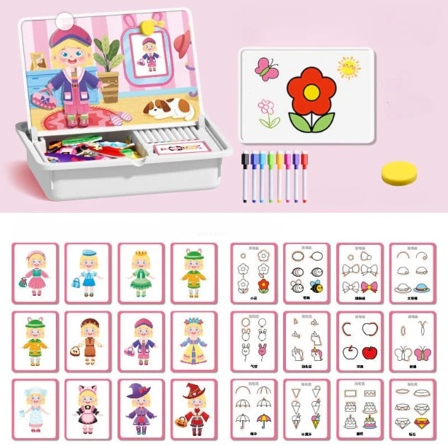 🧒🧩Rompecabezas magnéticos, juguete de viaje, de doble cara, para niños, preescolares, educativos, para aprender