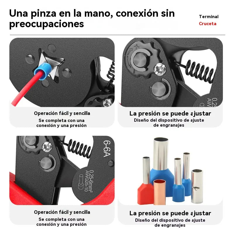 【800* Manguito terminal + 1* Alicates de crimpeado】🧰Kit de fundas para cables aislados, terminales y alicates de crimpeo