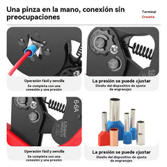【800* Manguito terminal + 1* Alicates de crimpeado】🧰Kit de fundas para cables aislados, terminales y alicates de crimpeo