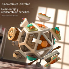 👶🧒Juguete giratorio de mano Montessori multifuncional de 22 caras para la educación temprana y relajante del bebé.