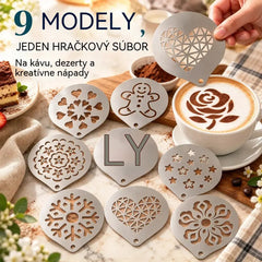 9 položiek za 22 eur☕ Forma na kávové latte art z nehrdzavejúcej ocele