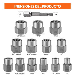 🔩 Juego de Extractores de Tuercas – ¡Quita Tuercas Oxidadas y Dañadas Fácilmente!