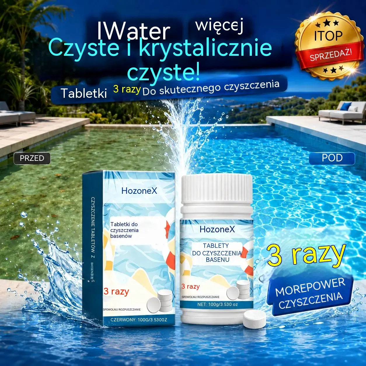 🔥🏊‍♀️💧Tabletki czyszczące do basenu – krystalicznie czysta i przejrzysta woda