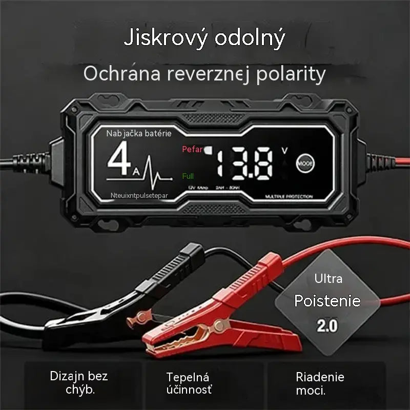 🔋 Inteligentná nabíjačka 12 V pre autobatérie – nabíjajte, kontrolujte a udržiavajte svoju batériu! ⚡