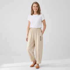 🔥【45% OFF】🔥【M–4XL】 👖 Lagane i prozračne ljetne pamučno-lanene hlače – moderne ležerne hlače do gležnja