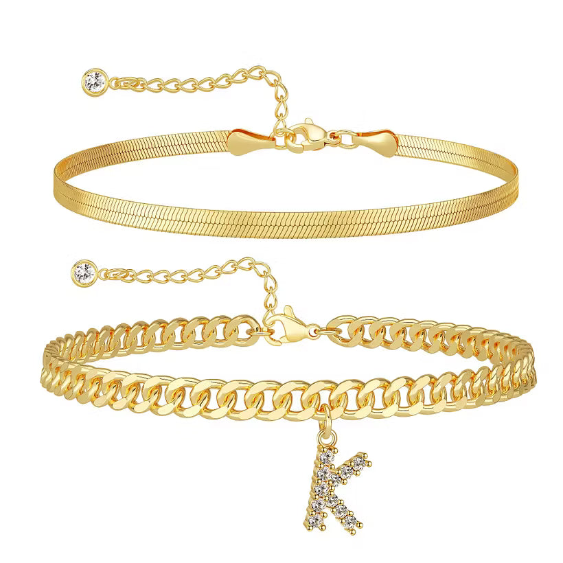 📿✨ Collar con inicial: ¡resistente al agua, hipoalergénico, regalo perfecto!