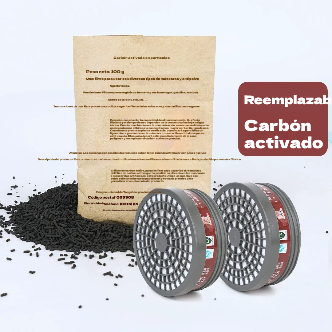 🔥🔥Mascarilla facial industrial con carbón activado, protege contra el polvo, los humos y la pintura tóxica.