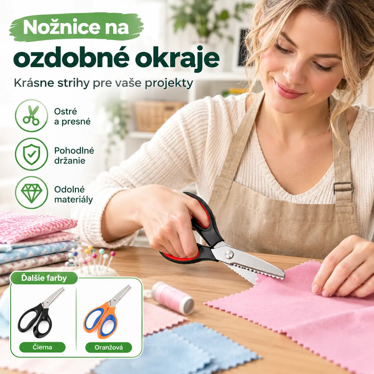 ✂️Profesionálne zúbkované nožnice na šitie, remeslá a každodenné kutilské projekty