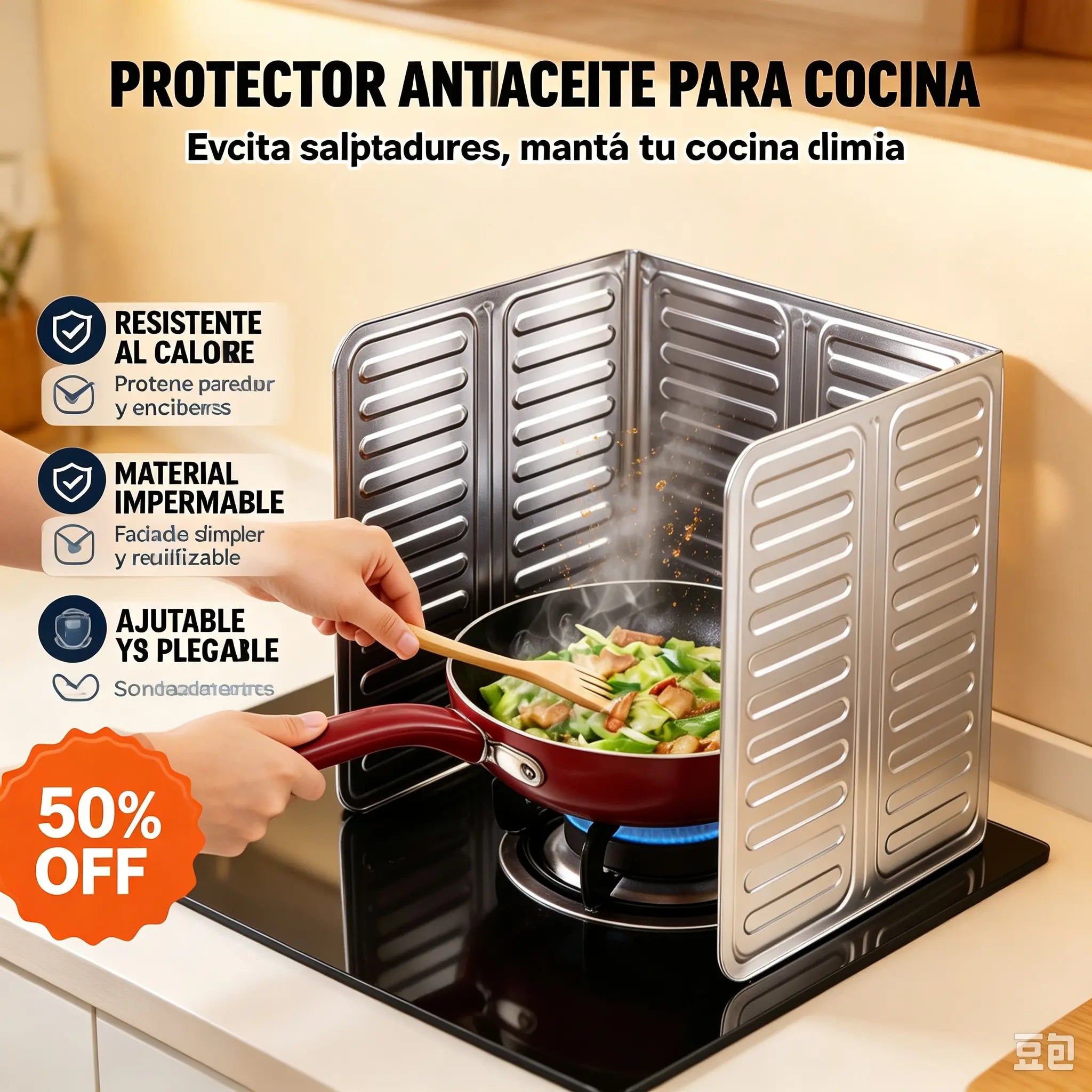 🥳50% DE DESCUENTO🍲【Paquete de 5 piezas】 Funda protectora contra salpicaduras de aceite de cocina
