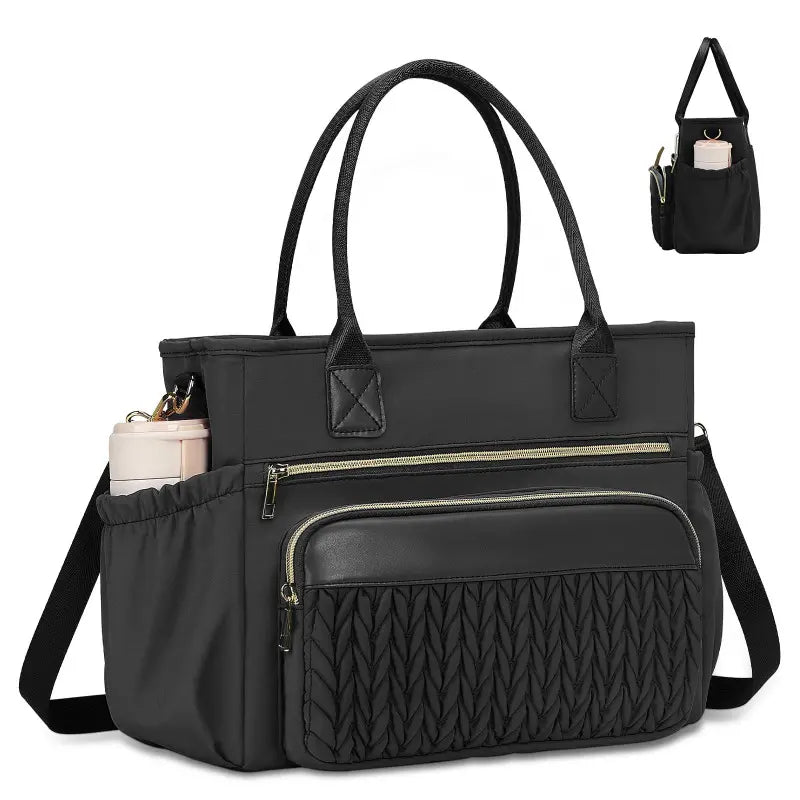 ✨Bolsa térmica para el almuerzo para mujer: elegante bolsa isotérmica a prueba de fugas con correa ajustable y bolsillos laterales.