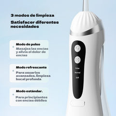 ✨🦷 Irrigador bucal portátil | Elimina la placa y los restos de comida que el cepillo de dientes no puede alcanzar, limpiando profundamente las encías💞
