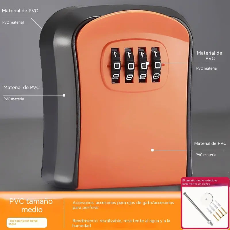 🔐 ¡50% de descuento por tiempo limitado! ⚡ Caja de llaves mural con cerradura de combinación reajustable: resistente a la corrosión, de gran capacidad, robusta y duradera ✨