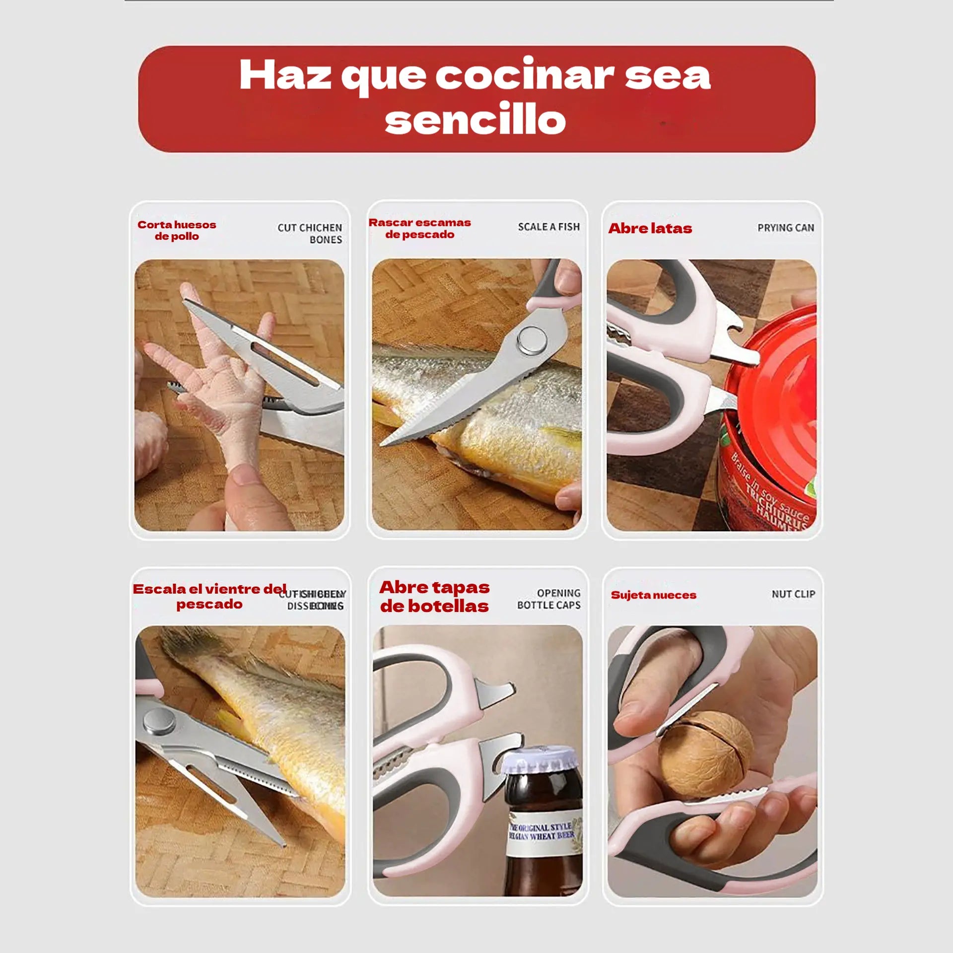 🔥50% de descuento por tiempo limitado🔥 Tijeras de cocina desmontables para huesos de aves