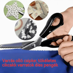 🔥✂️ Rózsásító olló textilhez, 5 méretben kapható.