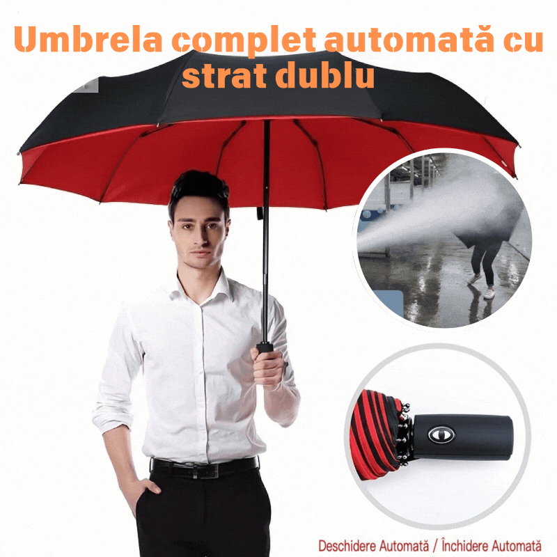 ☔ Paraguas Totalmente Automático de Nueva Generación – ¡Apertura y Cierre con un Solo Botón!