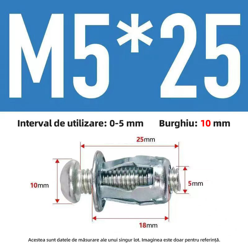 【100 piezas】Tuerca de tapa de tornillo de expansión M4M5M6 Tuerca de remache