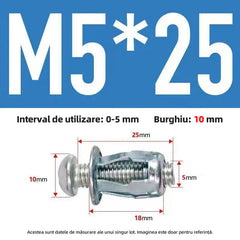 🔥50%OFF【100 piezas】Tuerca de tapa de tornillo de expansión M4M5M6 Tuerca de remache
