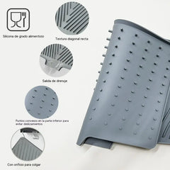 🍽️💧Alfombrilla escurridora de platos de cocina, alfombrilla de secado de silicona