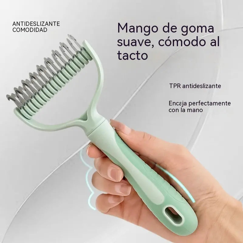 🐶【🔥2 piezas 24 euros】🧹 Cepillo autolimpiante de doble cara para mascotas: elimina el pelo muerto y reduce la caída del pelo en perros y gatos.