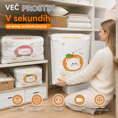 ✨🗃️ 5-delni komplet 💨 Velike stisljive vrečke za shranjevanje: Zračna črpalka ni potrebna, neprepustne, idealne za prihranek prostora v kovčku in doma ✈️