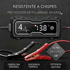 🔋 Cargador Inteligente 12V para Baterías de Coche – ¡Carga, Comprueba y Mantén tu Batería! ⚡