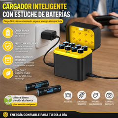 🔋Estuche de carga - Batería de litio recargable AA/AAA