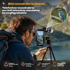 【🔭】Mini monokuláris távcső telefonhoz – Hordozható monokuláris távcső utazáshoz és megfigyeléshez