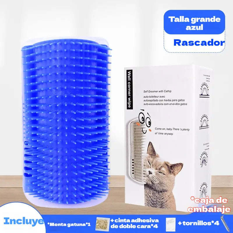 🐱🌿 Rascador para gatos: permite que tu gato se limpie solo en casa, dejando su pelaje suave y reduciendo las bolas de pelo ✨🧶