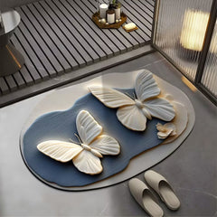✨【30 × 40 cm + 40 × 60 cm】Set de 2 alfombrillas por solo 28 €💕 Alfombrilla de Baño 3D Súper Absorbente y Antideslizante – ¡Adiós al Suelo Mojado!