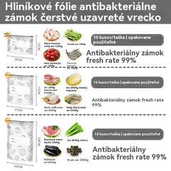 【30 piezas】Bolsa con cierre de cremallera de papel de aluminio de calidad alimentaria para mantener la frescura, apta para el frigorífico doméstico