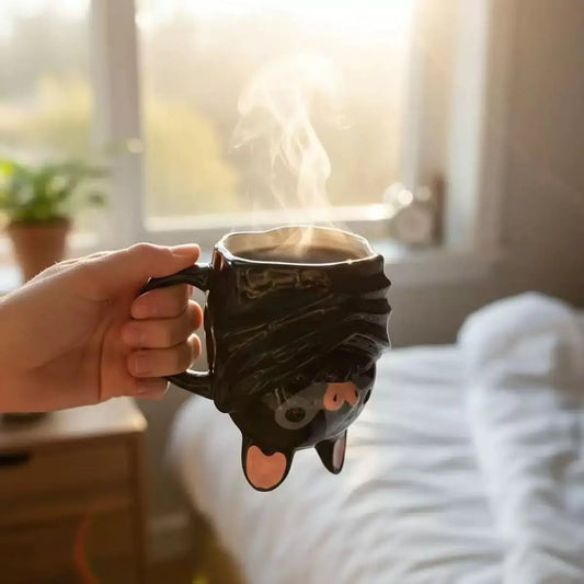 🦇✨Taza invertida con forma de murciélago