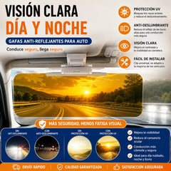 Extensor de visera solar polarizada antirreflejos universal para automóviles