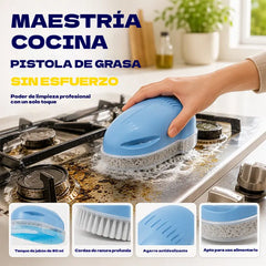 🔥50% de descuento🔥🧼Cepillo de cocina para limpiar la grasa con dispensador de jabón incorporado.