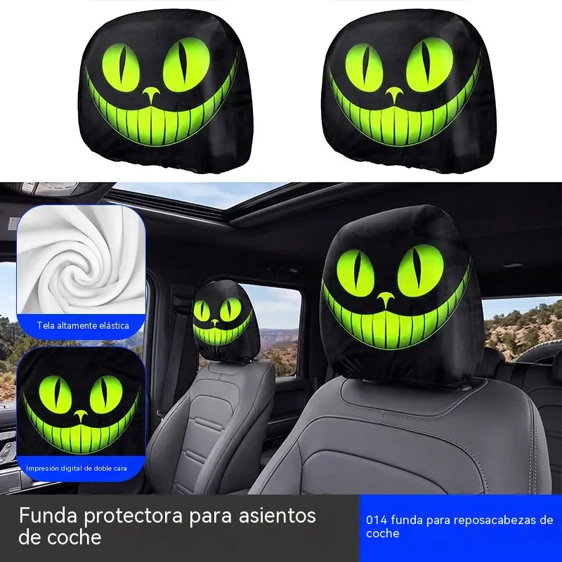 4 piezas 26 €- Funda de cojín para asiento de coche con expresión divertida