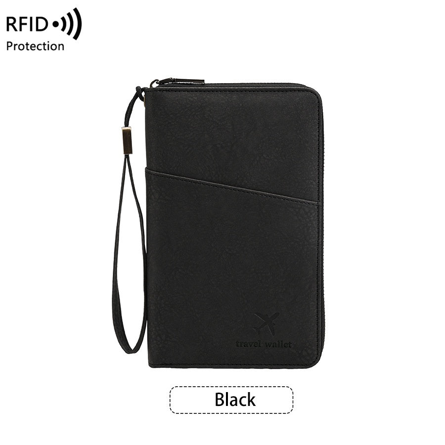 ✈️ Portapasaportes RFID de Viaje | Organizador Elegante para 4 Pasaportes y Documentos, Seguro y Práctico